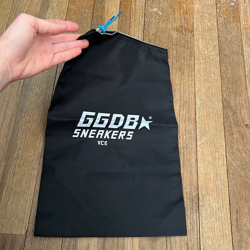 Golden Goose GGDB Sneakers Nylon Zip Logo Dust Bag Travel Bag Shoes 15" X 10”